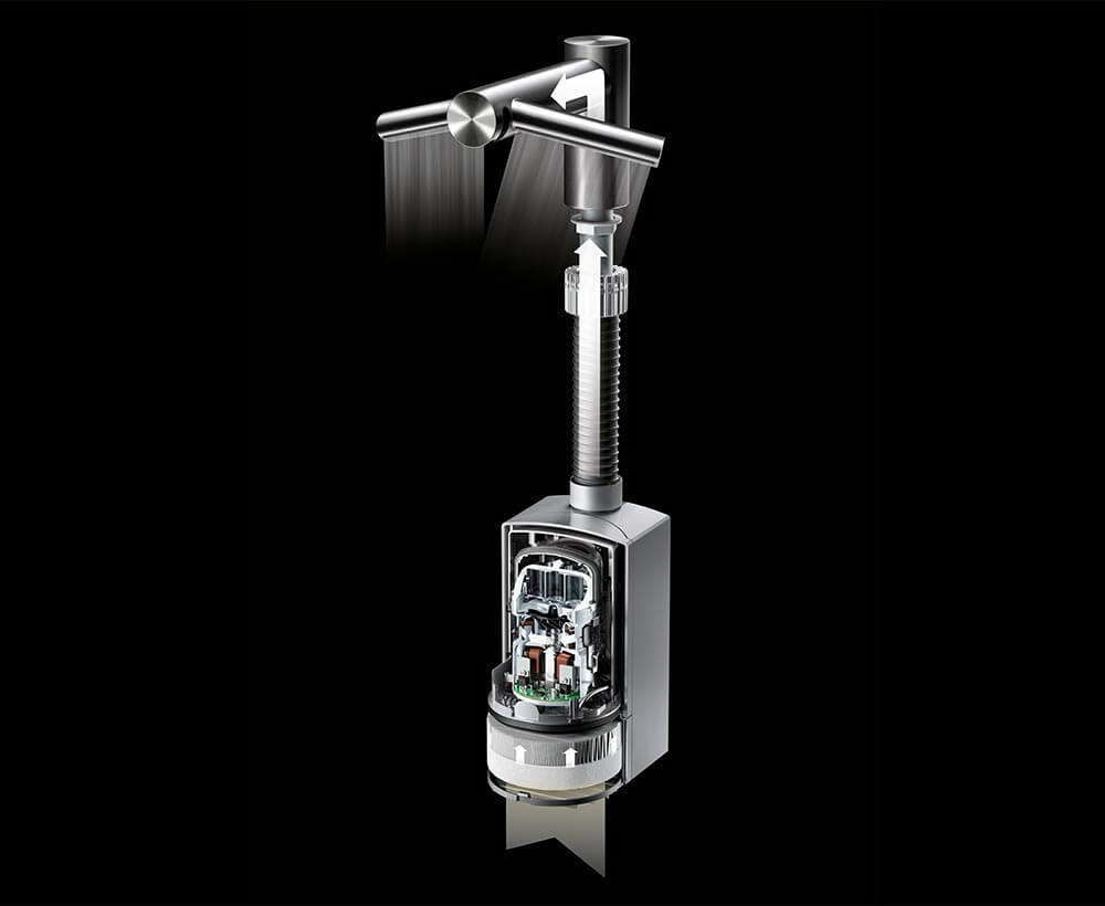 Dyson Airblade Tap乾手機的內視圖