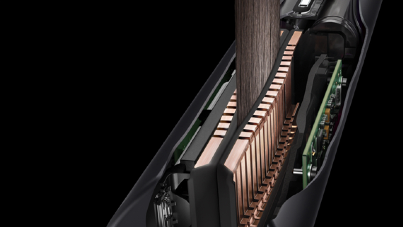 Exploded view shows the circuit board inside the ear cup.